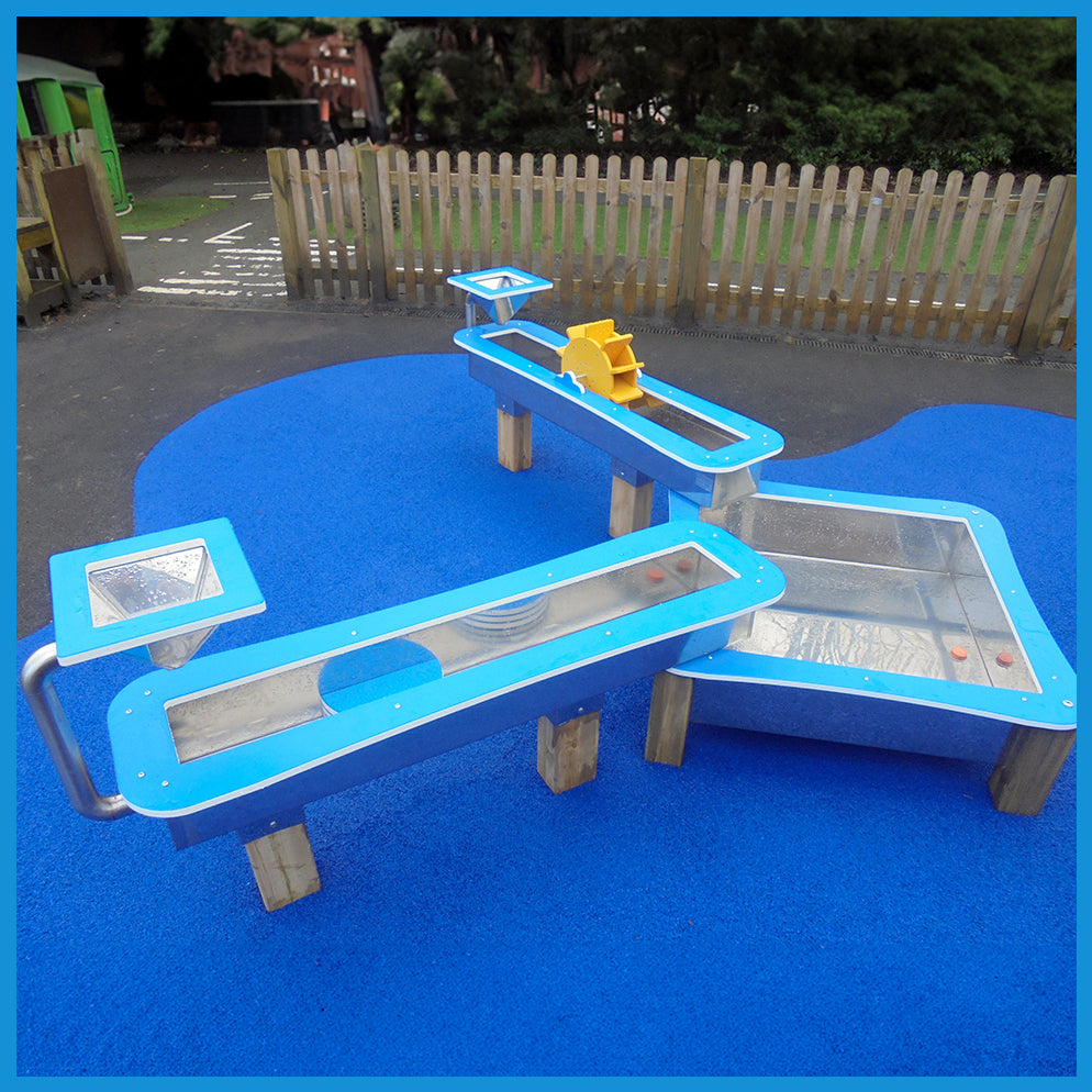 Triple Splish Splash Water Trough - Playground Equipment Supplies